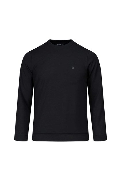 Navy Blue Regular Fit Crew Neck Sweatshirt
