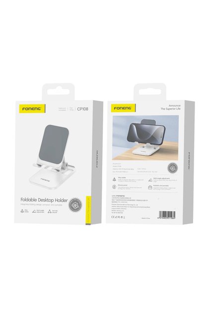 Foldable Desktop Holder | White