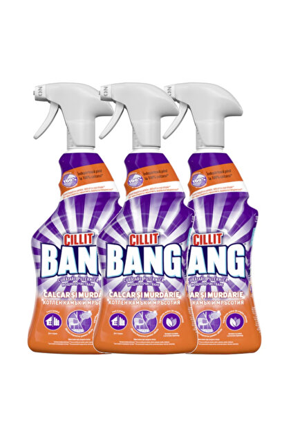 Pachet 3 x Detergent suprafete spray calcar si murdarie, Cillit Bang, 0.75l