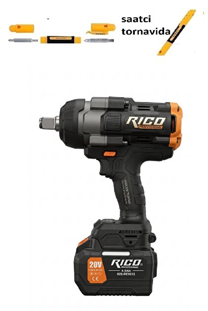 Rico 028-RE0012 3/4 Kömürsüz Çift Akülü Darbeli Somun Sıkma 1600