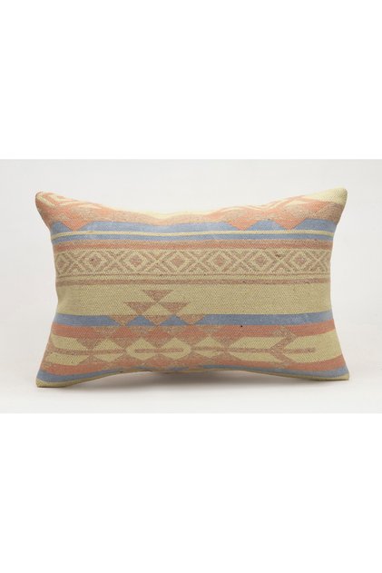 Vintage Pillow Cushion Cover Made from Handmade Old Kilim, 40X60 Cm, Wool