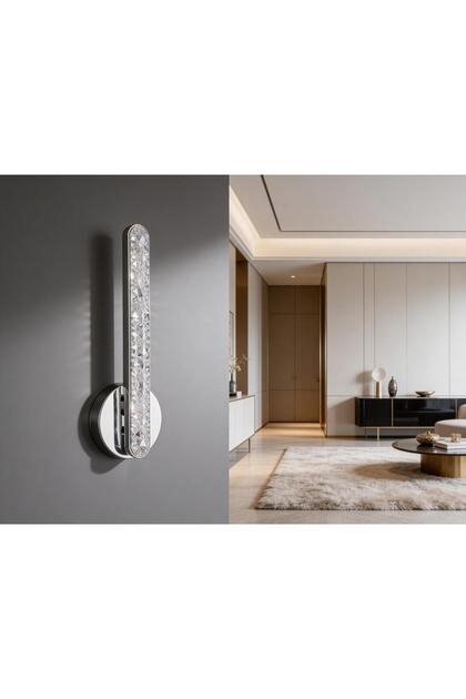 Elmas Işıltısı Modern Krom Duvar Aplik DZ-04KROM-DUVARTIPI