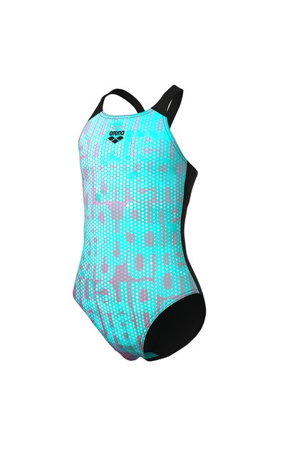 Multi Colours Swimsuit V Back Çocuk Mavi Yüzücü Mayo 009007509