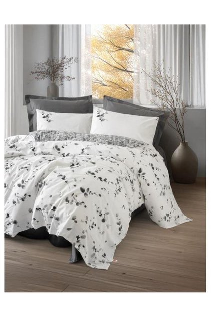 Cotton Box Dual Single Duvet Cover Set Elaria Anthracite
