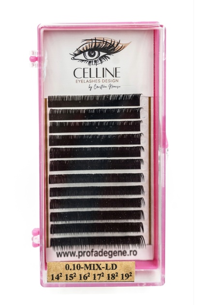 Gene fir cu fir, curbura LD, lungime 14-19mm x 2linii, grosime 0.10mm, par de nurca