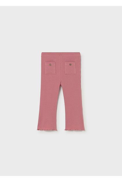 Baby Girl Wide Leg Ribbed Leggings Pink - 01744
