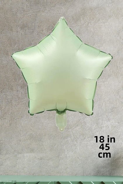 Retro Green Star Balloon 18Inch 45cm Retro Color Balloons
