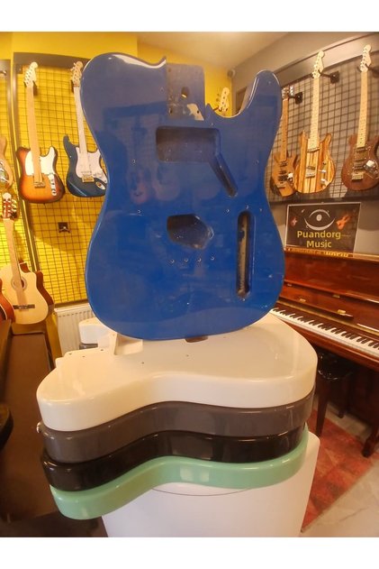 Telecaster Electric Guitar Body Blue (Pre-Drilled Mounting Holes)