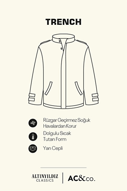 AC&Co / Altınyıldız Classics Erkek Haki Standart Fit Normal Kesim