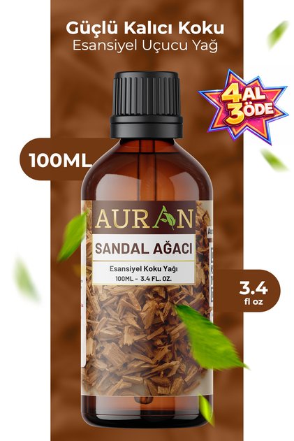 Sandal Ağacı Esansiyel Uçucu Koku Yağı Difüzör Esansı Buhurdanlık Yağı Aromaterapi Yağı 100ml
