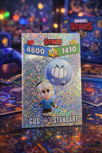 Gus Parlak Simli Standart Kağıt Kart 8x5 cm Yeni Seri 1 Adet