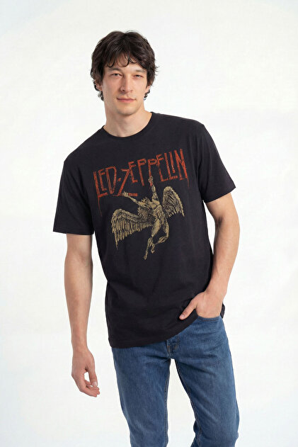 Kendim Seçtim Led Zeppelin Falling Angel Rock Music Baskılı Tişört