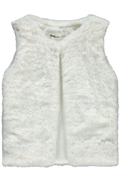 Plush Vest for 2-5 Years - Ecru