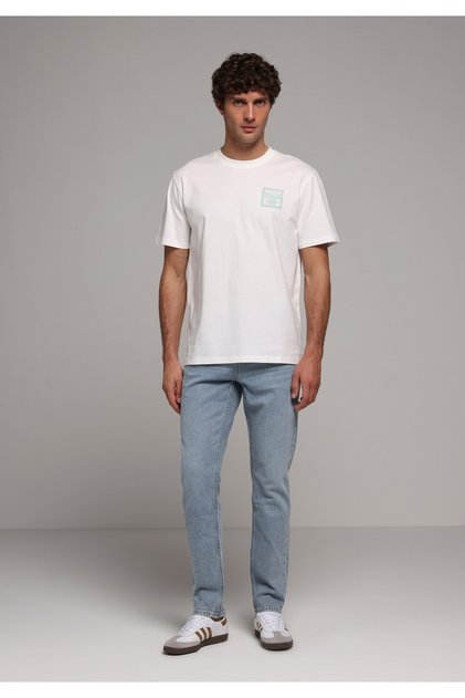 Straight Fit Men's Light Indigo Denim Jean Trousers