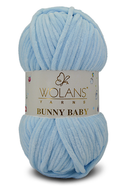 411 Baby Blue Soft Velvet Bunny Baby Knitting Yarn Velvet Yarn Soft Toy Yarn Blanket Yarn
