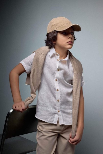 100% Linen Shirt Boys G5006A826Sm