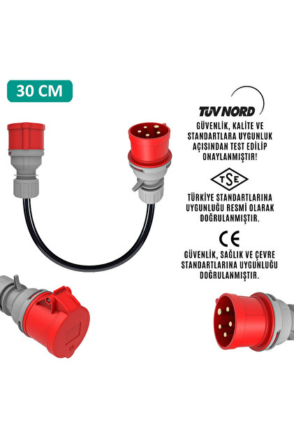 hgsşarj 5x32A Priz(Kapaklı), 5x16A Fiş Dönüştürücü Adaptör