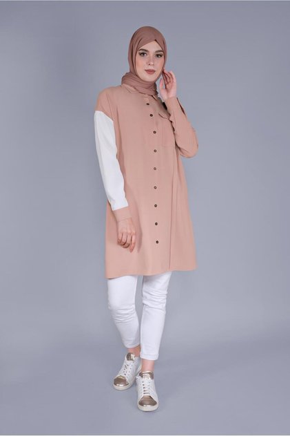 Buttoned Tunic with Buckle Detail 41541