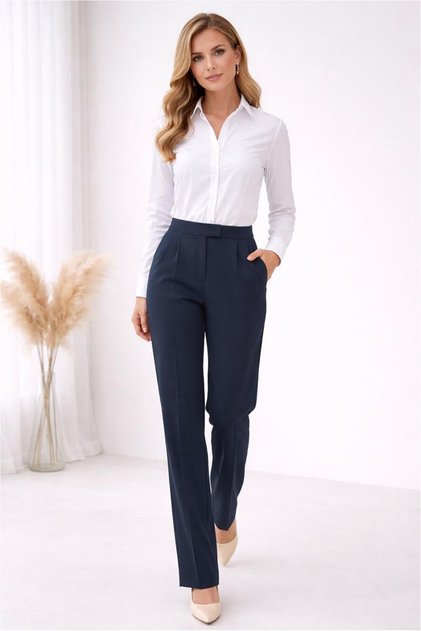 KADIN LACİVERT PALAZZO PANTOLON T 7011