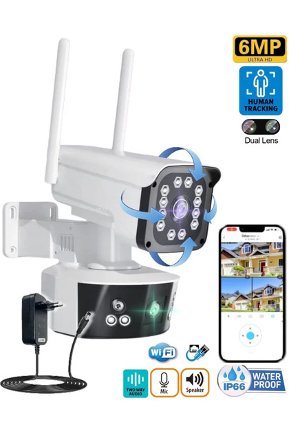 O-KAM 3032 6mp Wıfı Ptz Camera 3 Kameralı Geniş Açı - Fiyatı