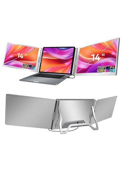 14″ İkili Taşınabilir Monitör Çoklu Ekran 1200p Notebook Monitör