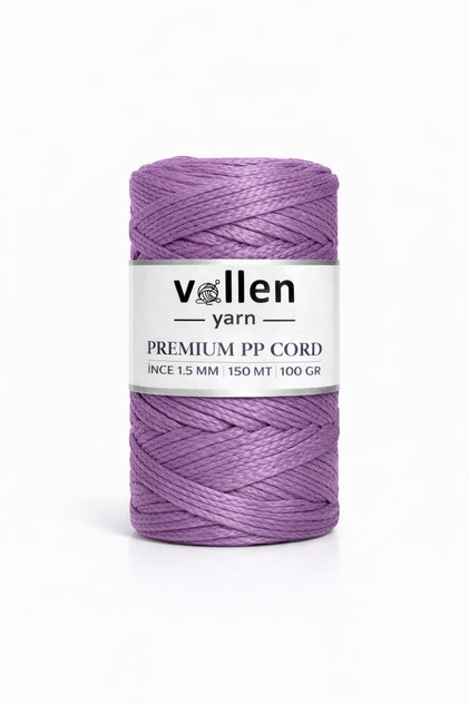 1.5mm-150mt Polyester Macrame Thread, Supla Thread, Bag Thread, Bracelet Thread, Macrame, Purple