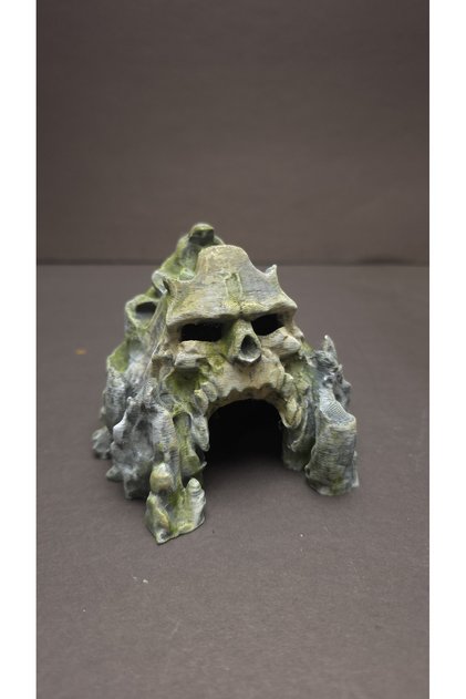 10 x 8 cm Sürüngen ve Kemirgenler İçin Teraryum Dekor, SKULL CAVE, %100 EL BOYAMASI