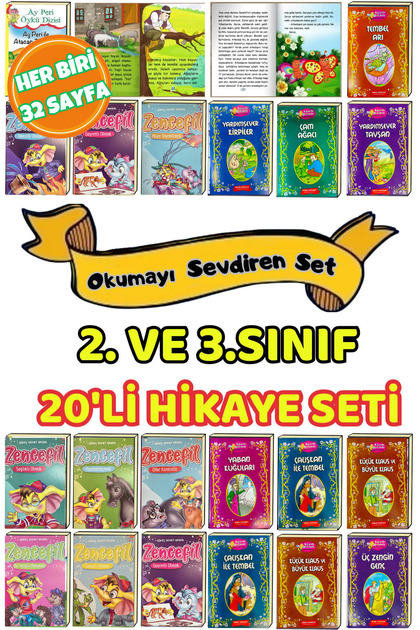 2. Tembel Arı 20-Story Set That Makes Students Love Reading, Suitable for Classes