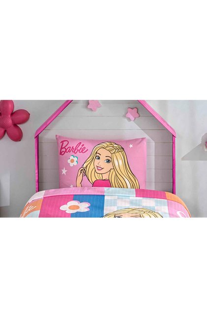 Out Zorluteks Barbie Patterned 100% Cotton Fabric 1 Piece Pillowcase 50X70 cm