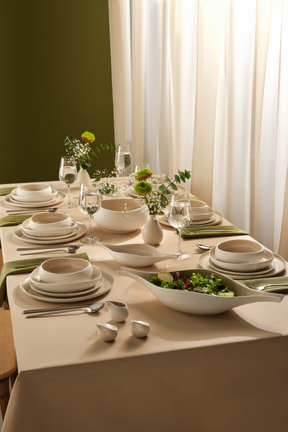 カタリスト　パーカ　セット Karaca Earth Collection Clay 55 Parça 12 Kişilik Yemek Takımı Bej