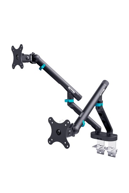 Special Design Dual Monitor Arm Max 35" 10kg Carrying Capacity Mechanical Spring Quick Screwless Mounting