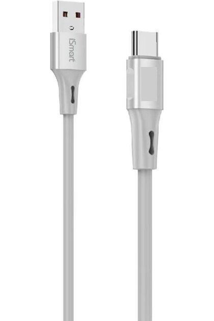 LyteCord USB-A to USB-C Cable, 3.0A Fast Charging, 1 Meter, Grey, Overheat Protection