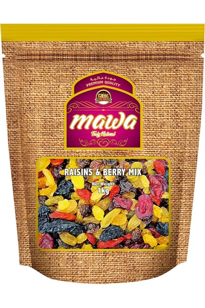 Raisins and Dried Berry Mix - Cranberries, Chilean Raisins, Blueberries, Goji Berries, Brown Ra