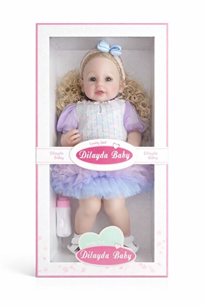 ZİVENTA 55 cm Sesli Oyuncak Et Bebek Orta Yumuşak Gövdeli