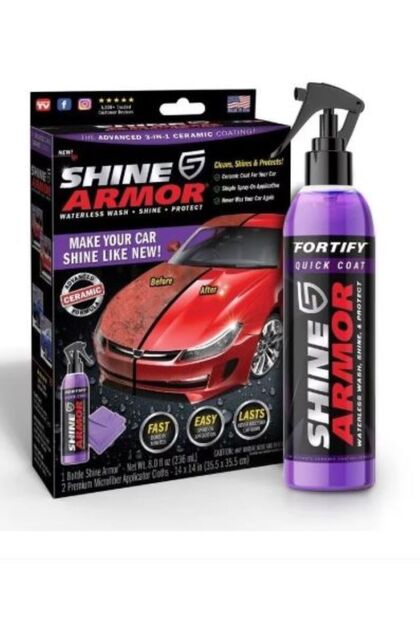 Spray Detailing Auto 3 în 1: Spălare Fără Apă, Luciu Oglindă și Protecție Ceramică SiO2, 236 ml