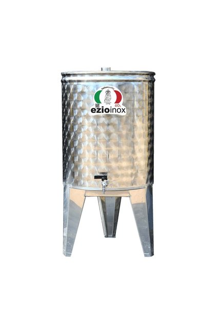 Butoi inox 60 litri pentru tuica si distilate cu dop filetat