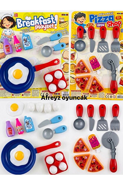 mugiちゃん専用 NO.9 VIERA 2台セット afreyz oyuncak Oyuncak Mutfak Tava Çatal Kaşık Set Ve Pizza Seti