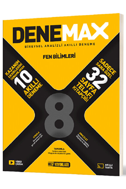 Efsane Yayınları 8.Sınıf Hız Yayınları Denemax Matematik + Türkçe