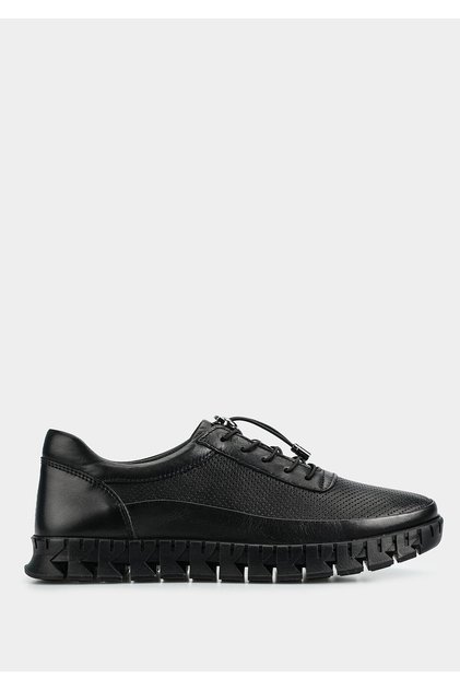 Black Leather Women's Shoes