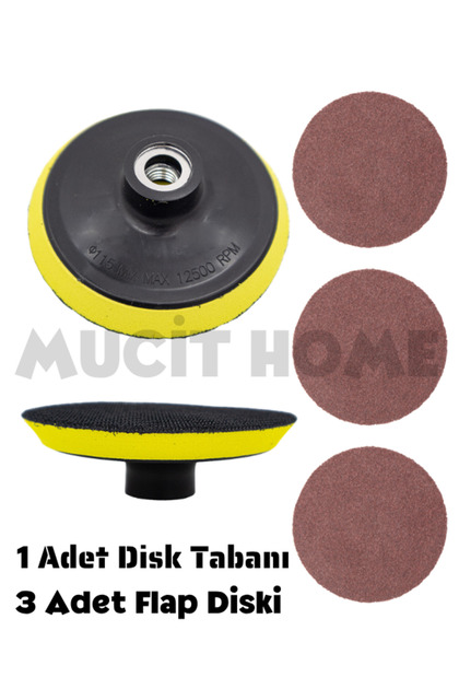TITEX 115 mm Cırtlı Zımpara Disk Seti 15'li (5x60 / 5x80 / 5x100