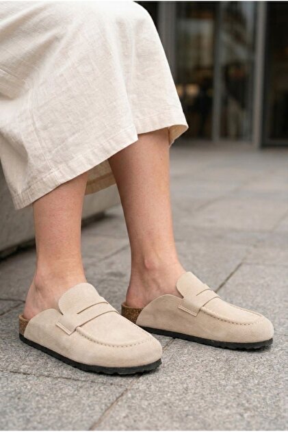 Zapatos LUVRA Bağcıksız Hakiki Süet Deri Kadın Günlük Mantar Taban
