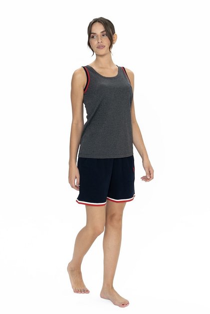 20005 Women's Thick Strap Round Neck Shorts Set