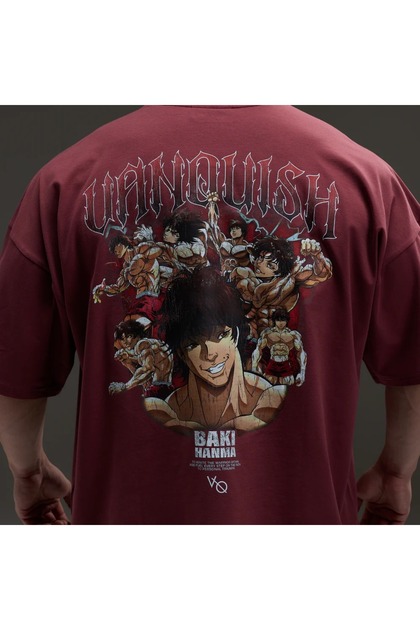 VQ x Baki: Red Baki Boxy Oversized T Shirt