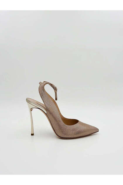 METALLIC EFFECT BLADE SLINGBACK