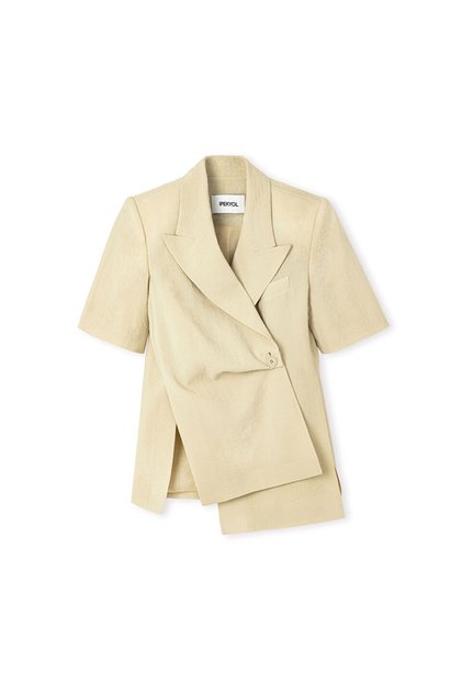 Asimetrik kruvaze blazer