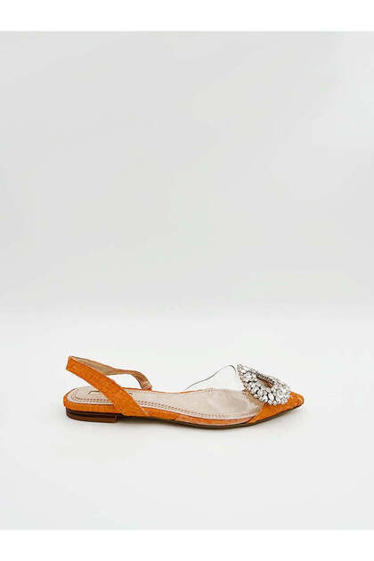 EMBELLISHED FLAT SLING-BACK