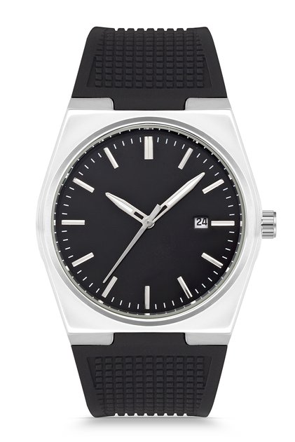 Silicone Cord Calendar Men's Wristwatch
