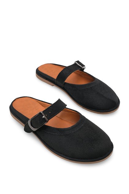 Aurora Nina Women's Slippers 001217 Black Suede