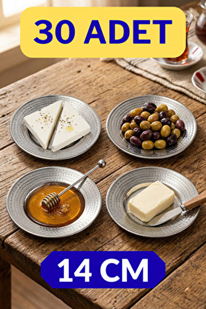 AYVELLA KAHVALTILIK RETRO ÇİFT RENK KAPAKLI KOKU YAPMAZ 6 PARÇA