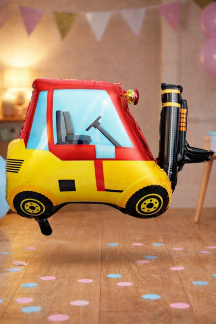 Construction Machine Foil Balloon 54 cm Forklift Themed Birthday Party Decoration Kids Balloon Decor